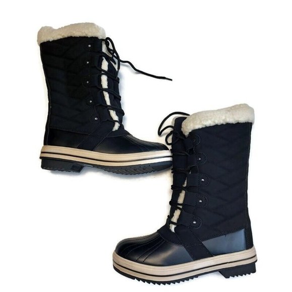 Sociology Shoes - Sociology Freeze All Weather Nubuck Upper Winter Boots Womens Size 6 Black